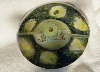 Snackschale, grün gelb